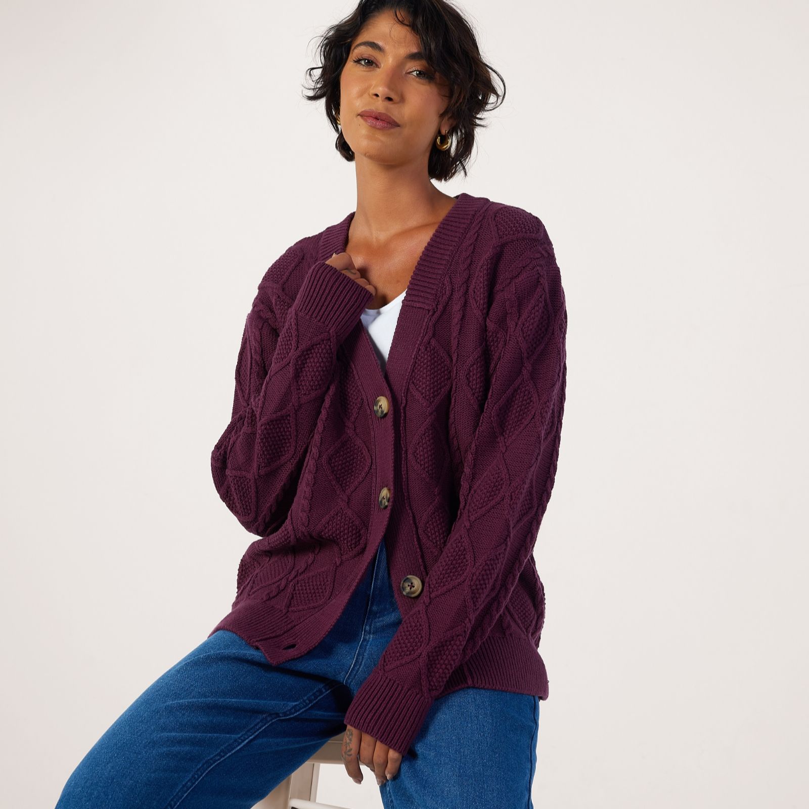 Ben de Lisi Cable Design Cardigan