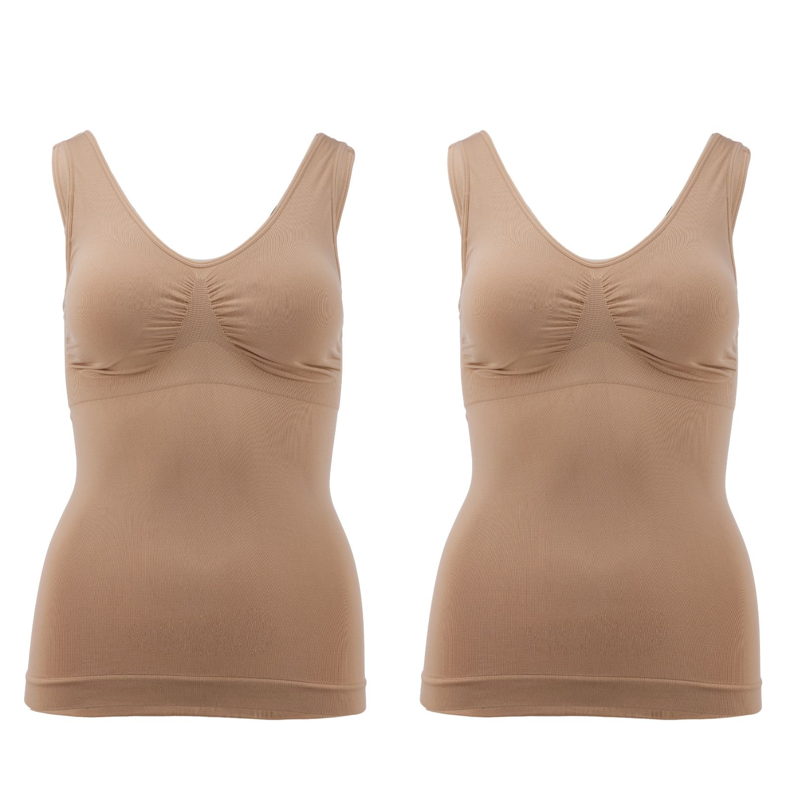 Rhonda Shear 2 Pack Seamless Tank with Removable Pads
