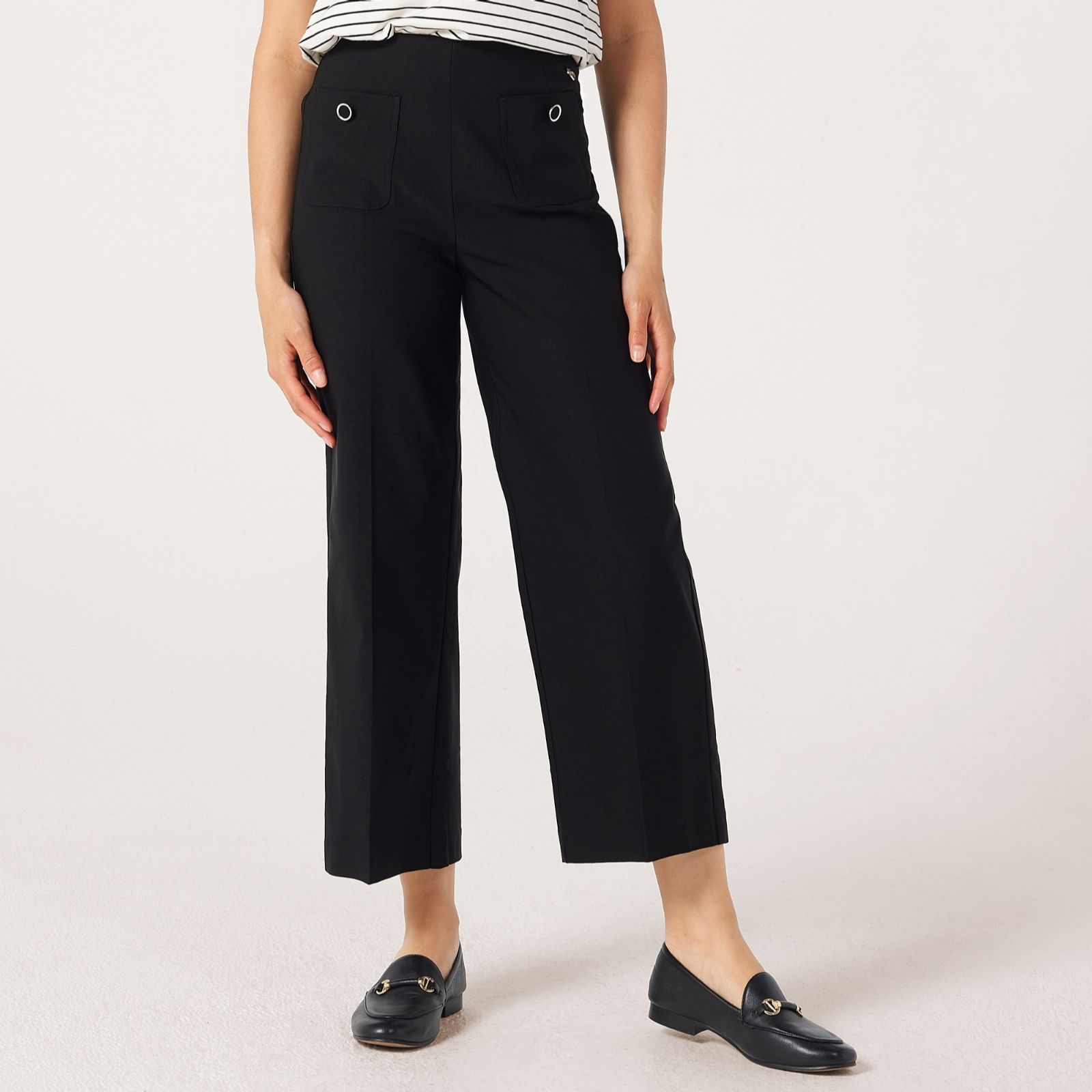 Malissa J Button Detail Crop Trousers