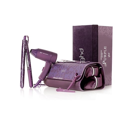 ghd Purple Hair Styler & Dryer Gift Set - QVC UK