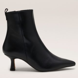 Dansi Leather Point Heel Boots