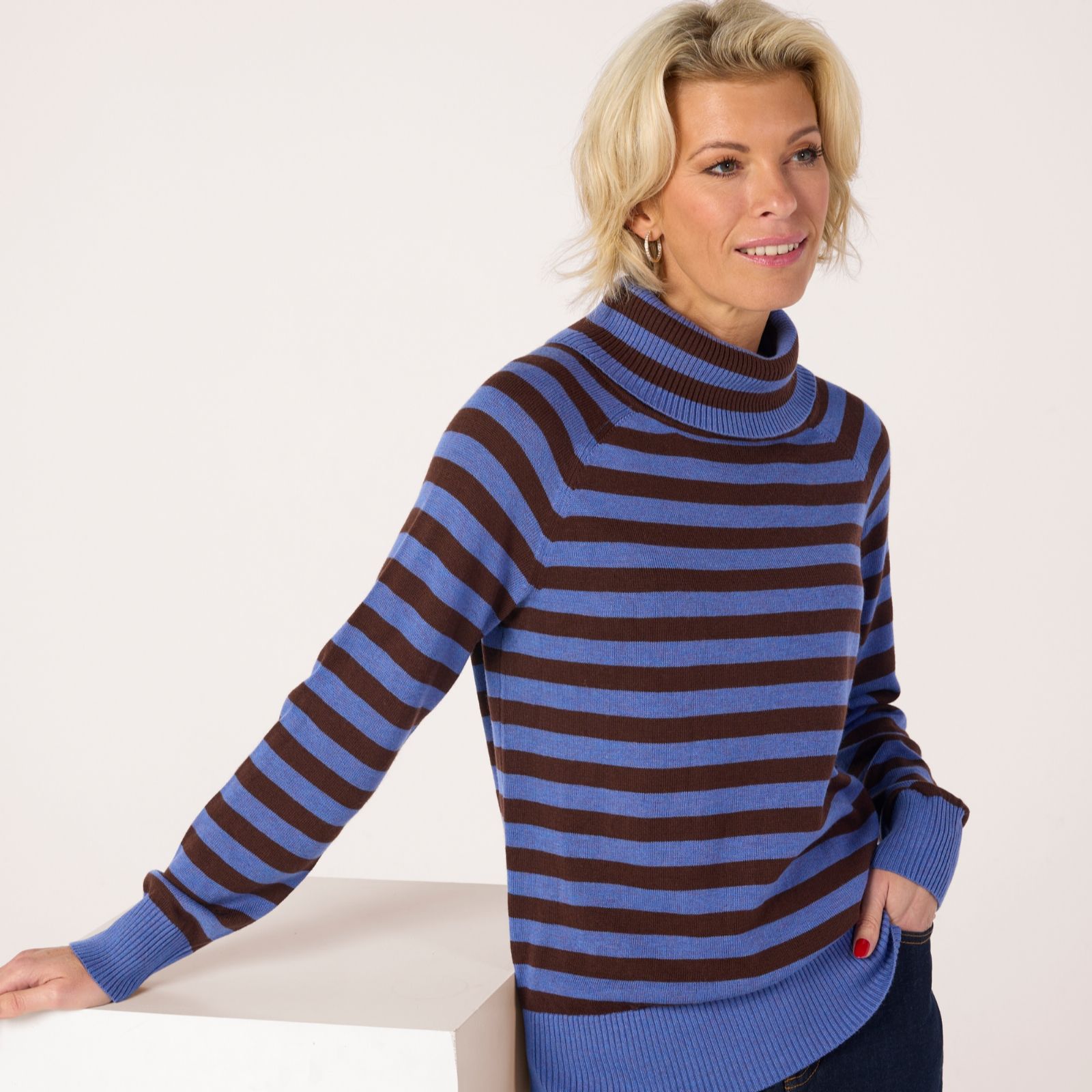 Ruth Langsford Stripe Roll Neck Jumper