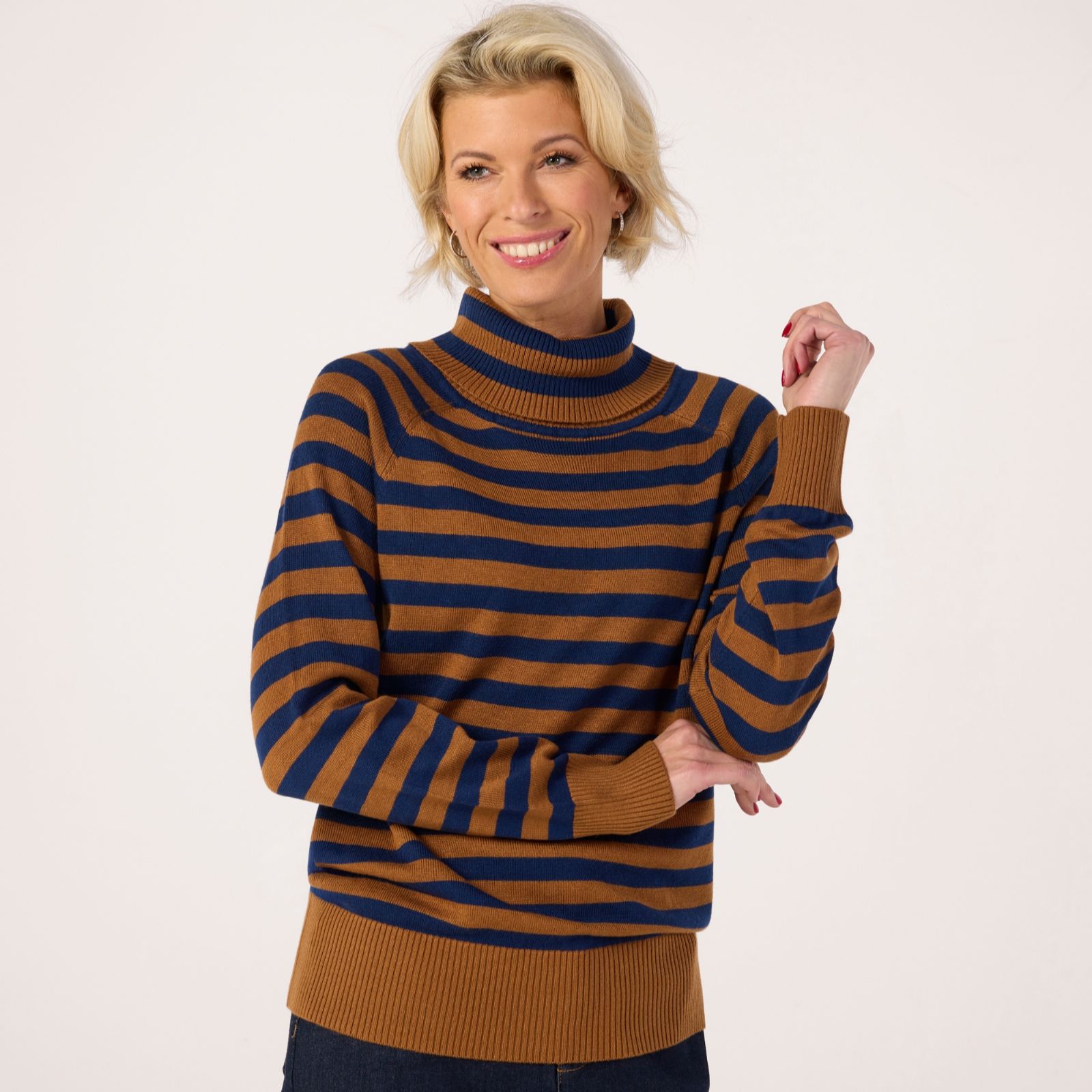 Ruth Langsford Stripe Roll Neck Jumper