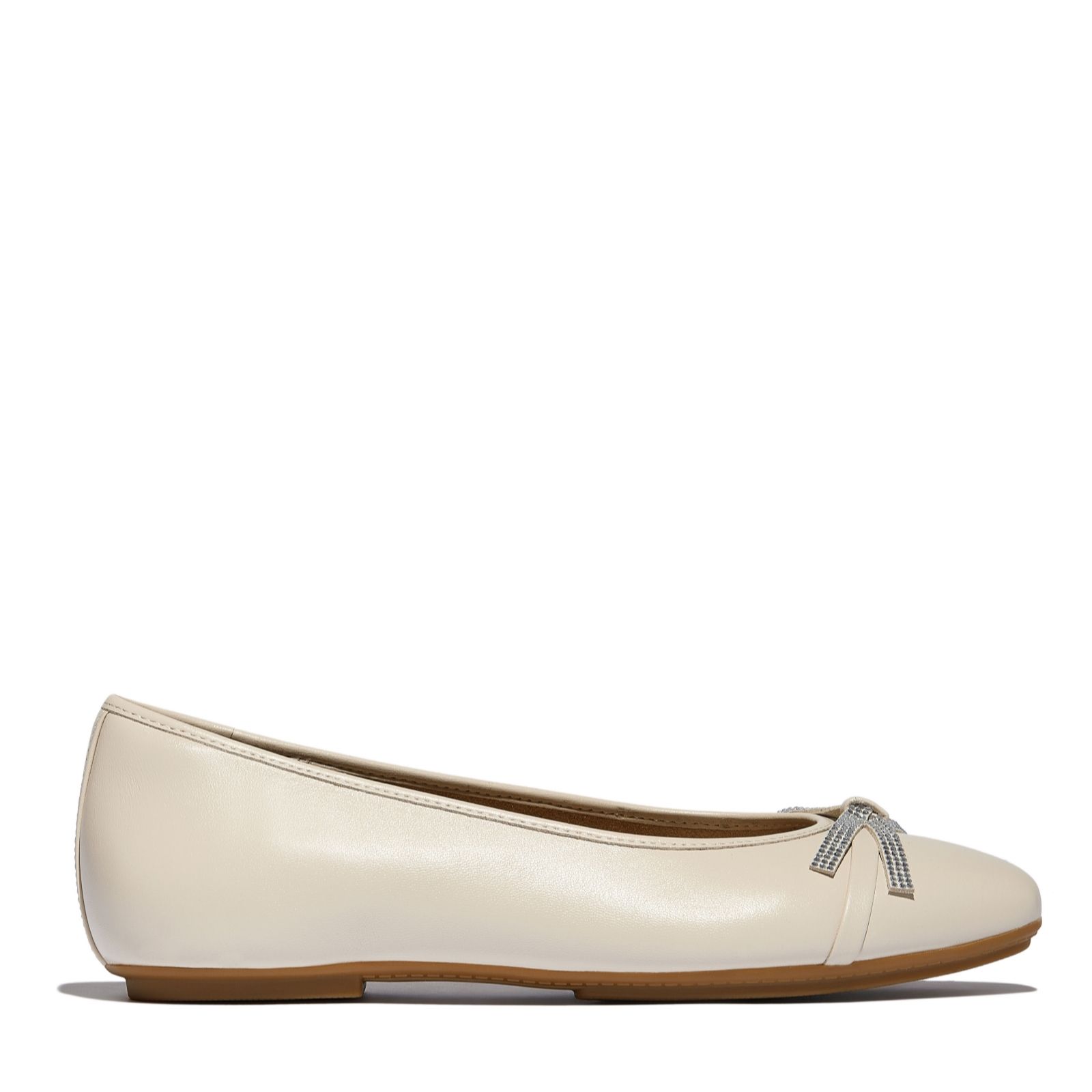 Fitflop Delicato Glitz-Bow Leather Ballet Flat