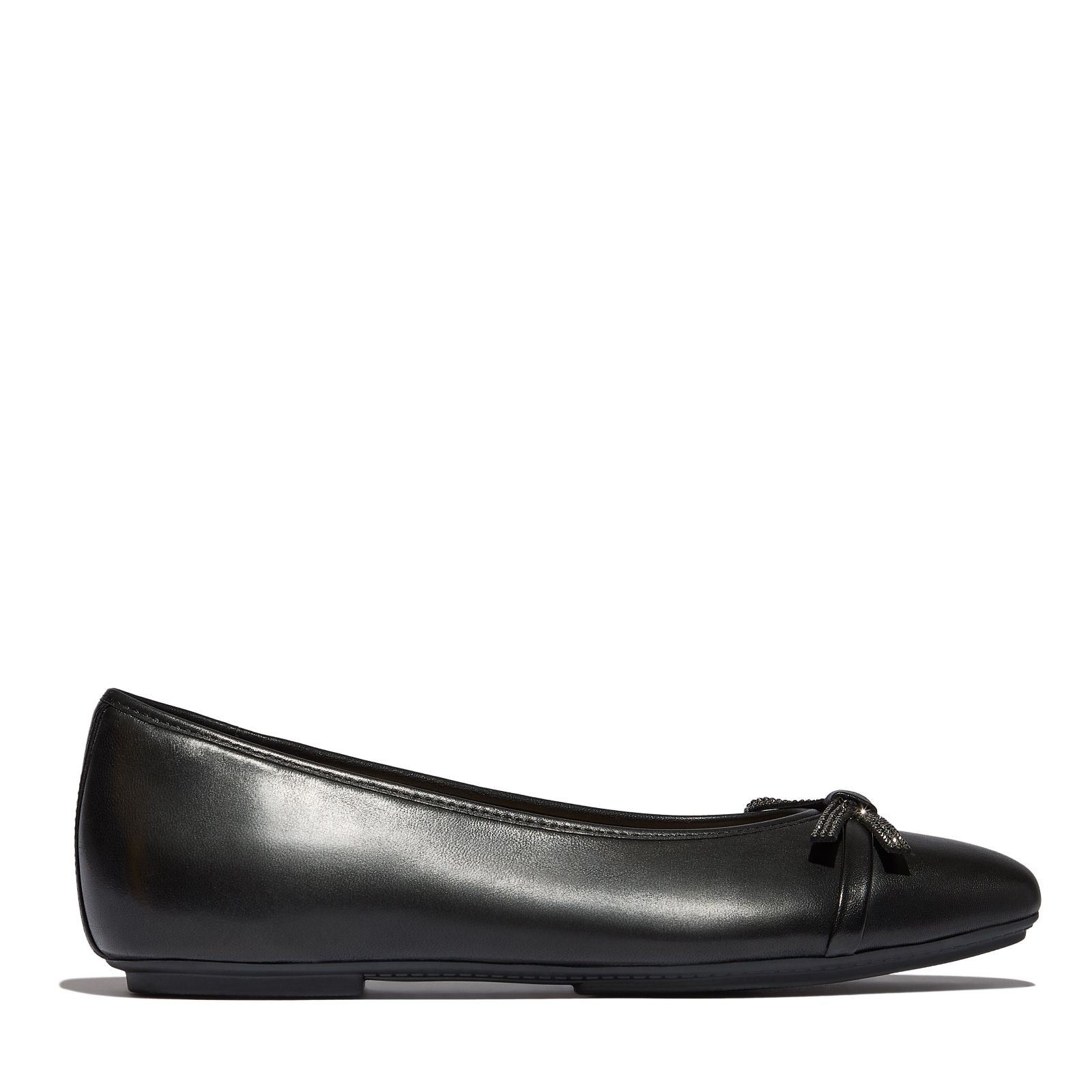 Fitflop Delicato Glitz-Bow Leather Ballet Flat