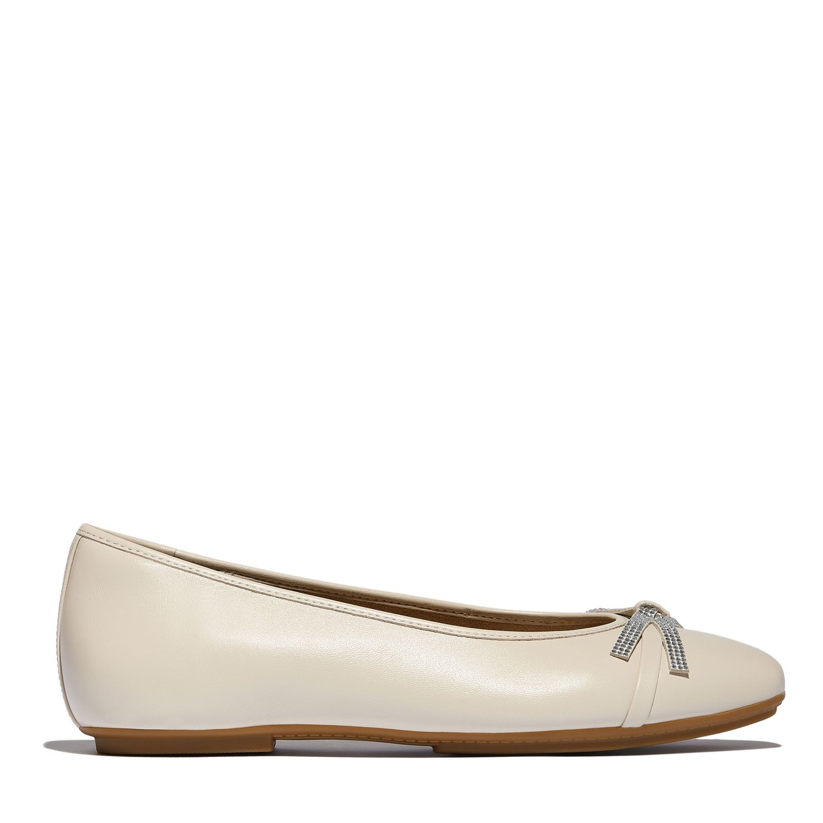 Fitflop Delicato Glitz-Bow Leather Ballet Flat
