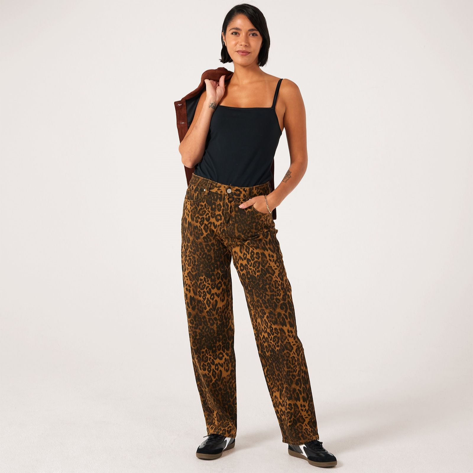 Izabel London Animal Print Jeans