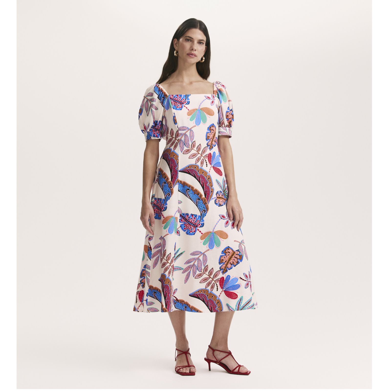 Finery London Daisy Puff Sleeve Dress