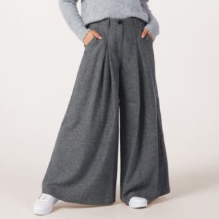 Apricot Inverted Pleat Super Wide Tailored Trouser Standard