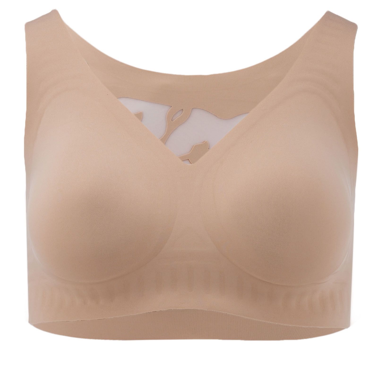 Rhonda Shear Pullover Gel Bra with Floral Lace Back