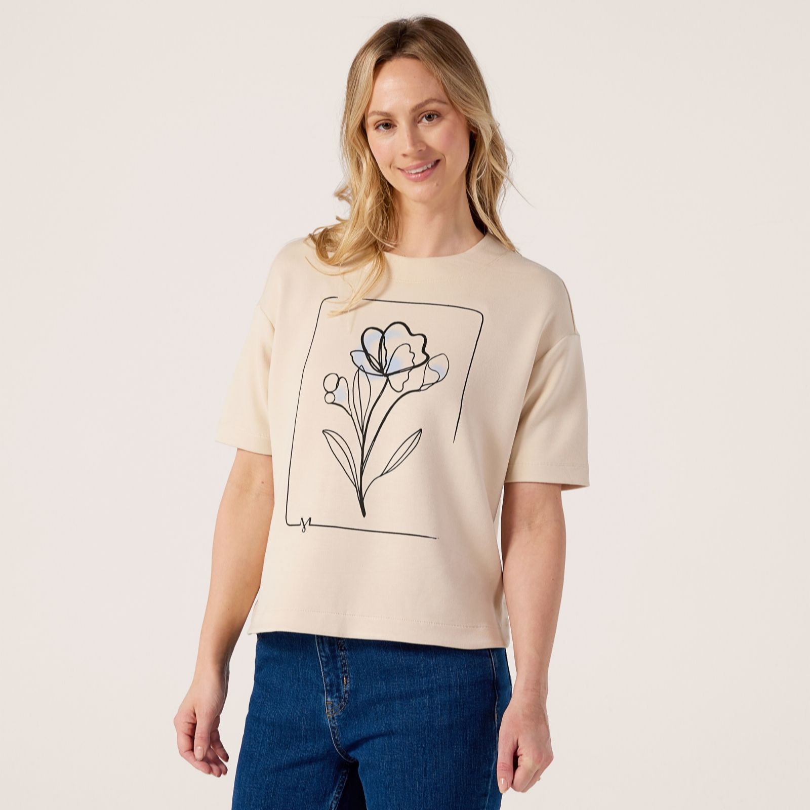 Masai Copenhagen Dominan Neoprene Flower Print Top