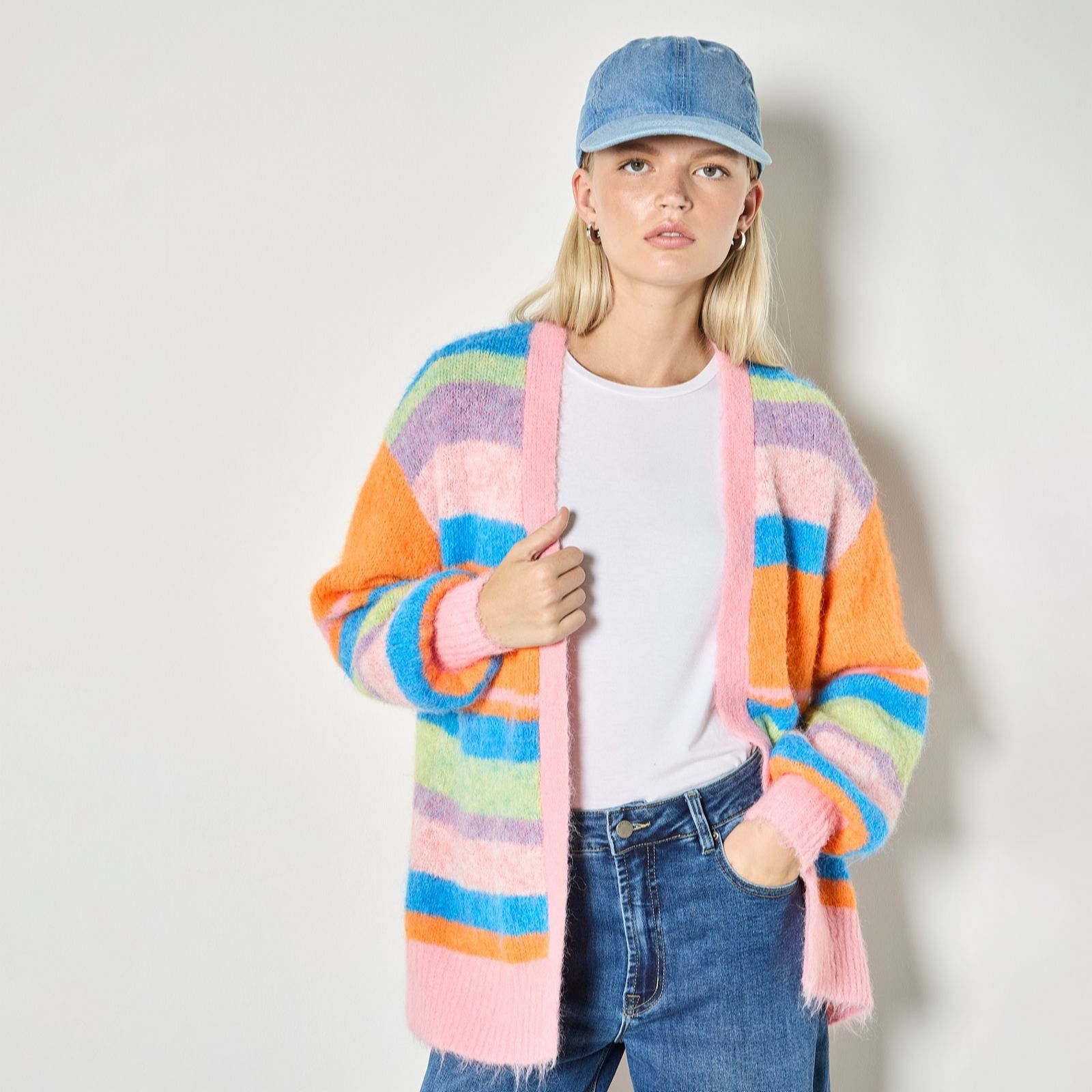 Apricot Multicolour Stripe Cardigan
