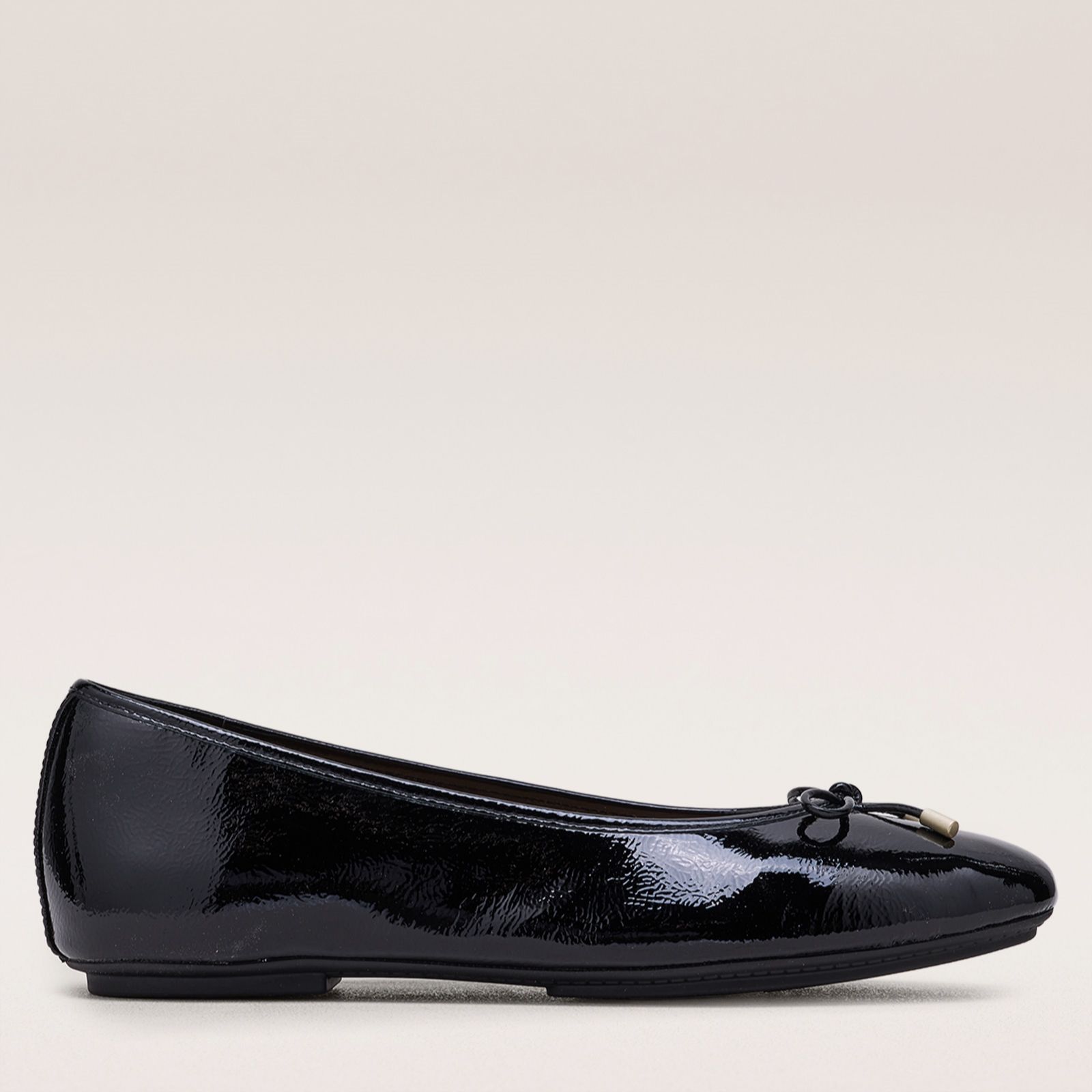 Fitflop Delicato Bow Textured Patent Ballet Flat