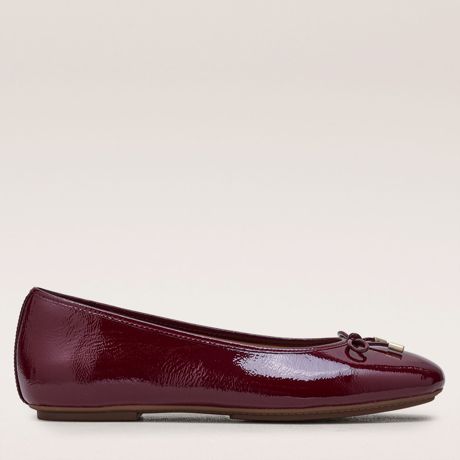 Fitflop Delicato Bow Textured Patent Ballet Flat