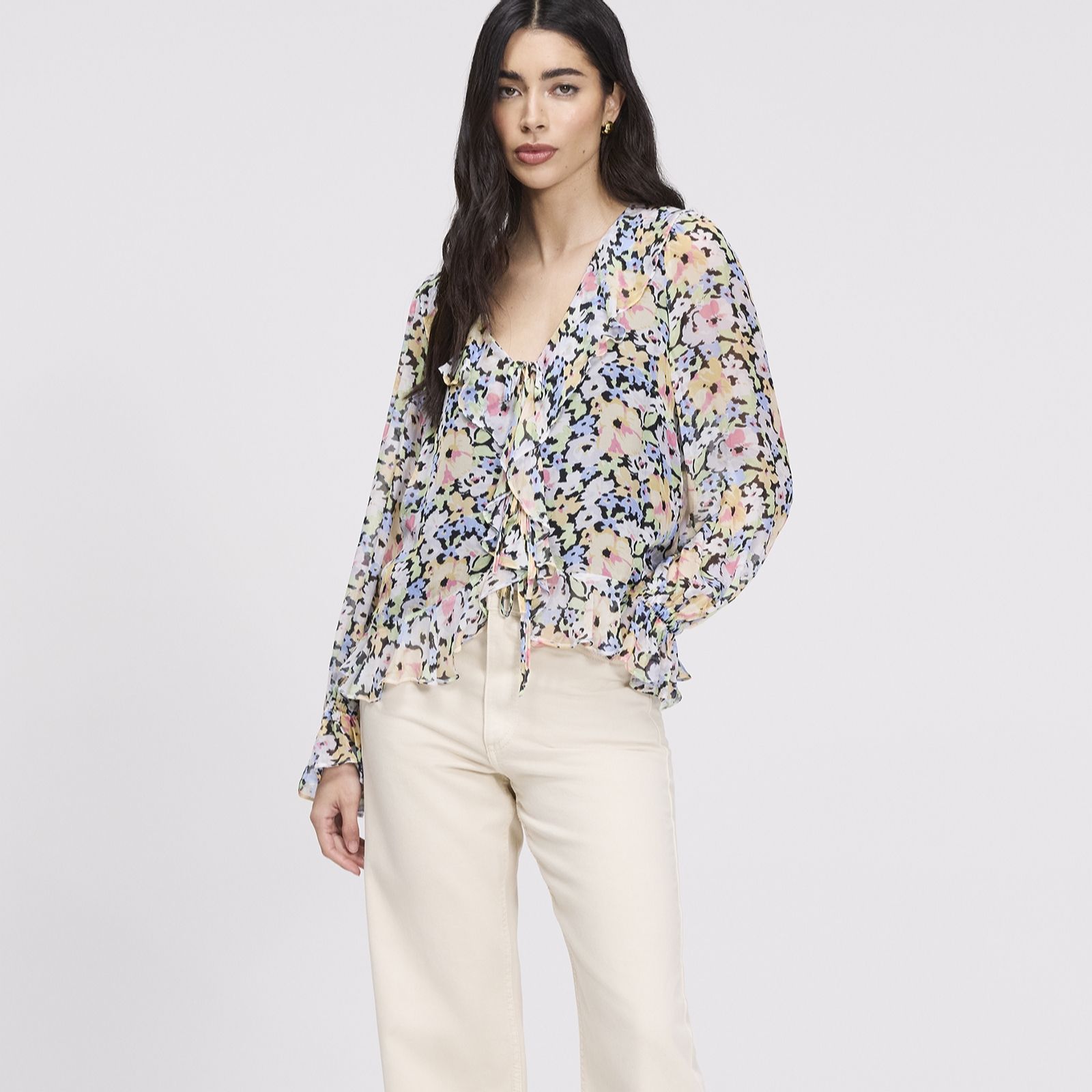 Finery London Jannelle Ruffle Blouse