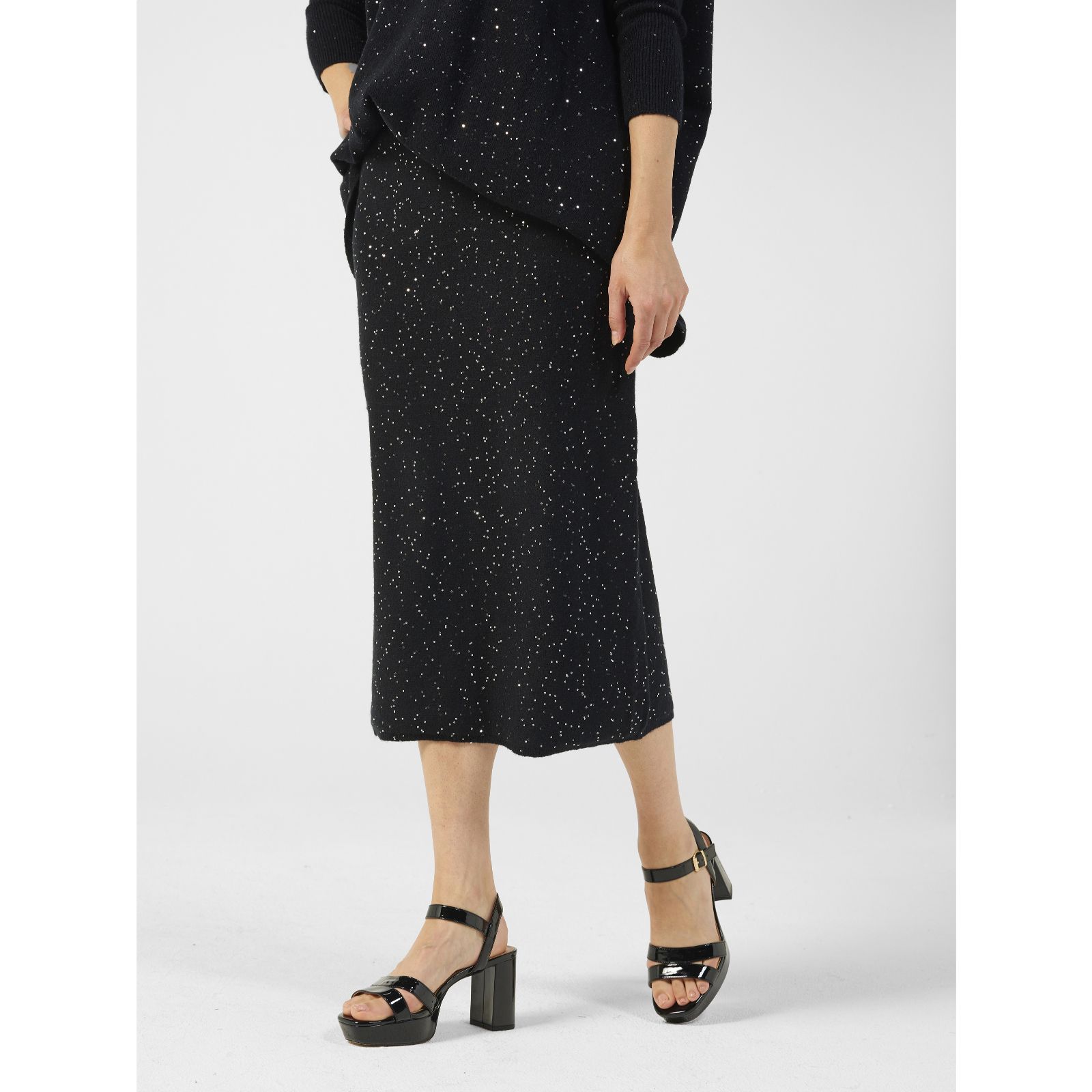 Sequin midi 2025 skirt qvc