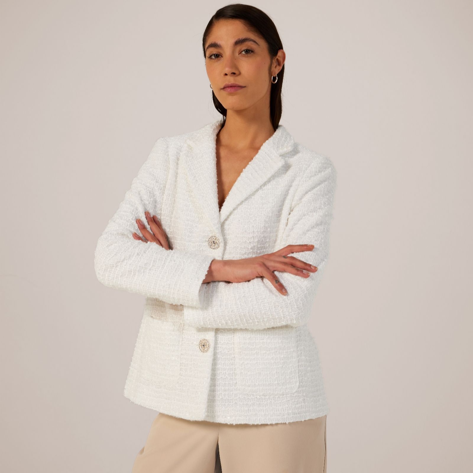 Helene Berman White Sparkle Jacket - QVC UK