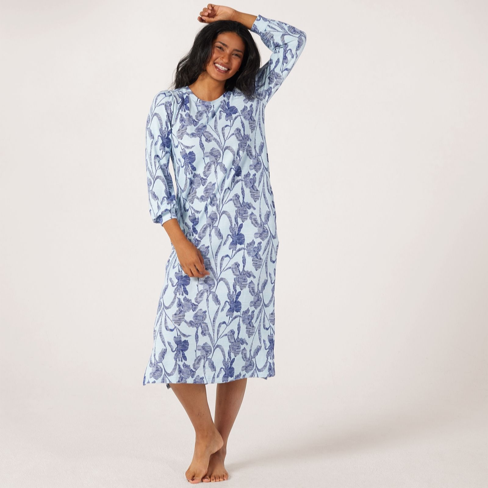 Carole Hochman Double Brushed Sweater Knit Maxi Dress