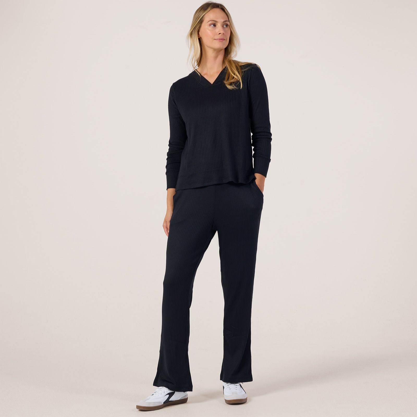 Cuddl Duds Regular Seriously Soft Ribbed Lounge Set