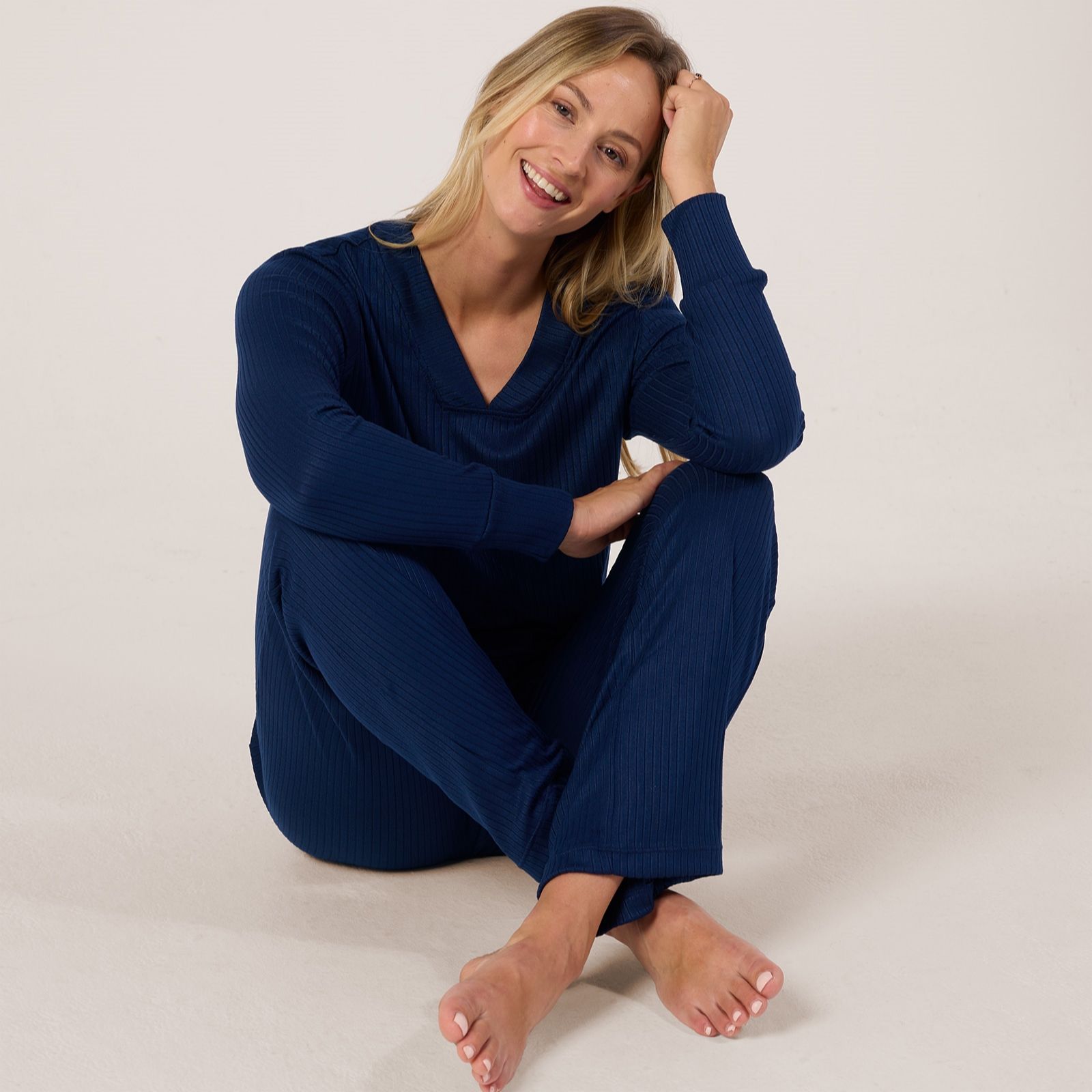 Cuddl Duds Regular Seriously Soft Ribbed Lounge Set