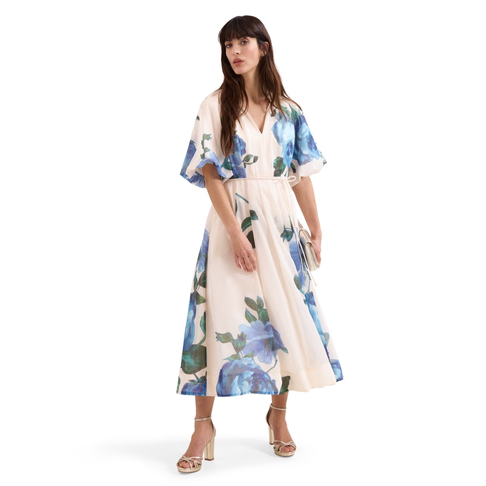 Phase Eight Adeline Floral Print Midi Dress Petite