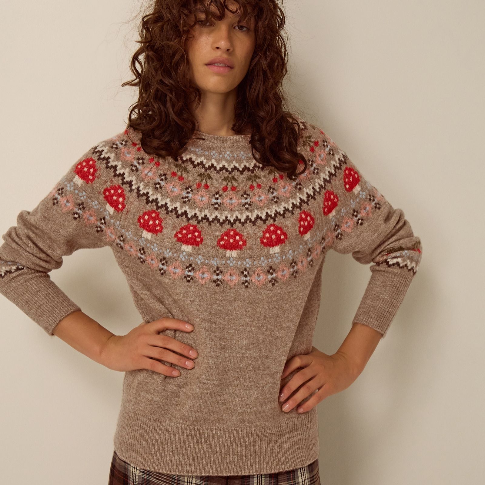 Monsoon Mia Mushroom Fair Isle Jumper