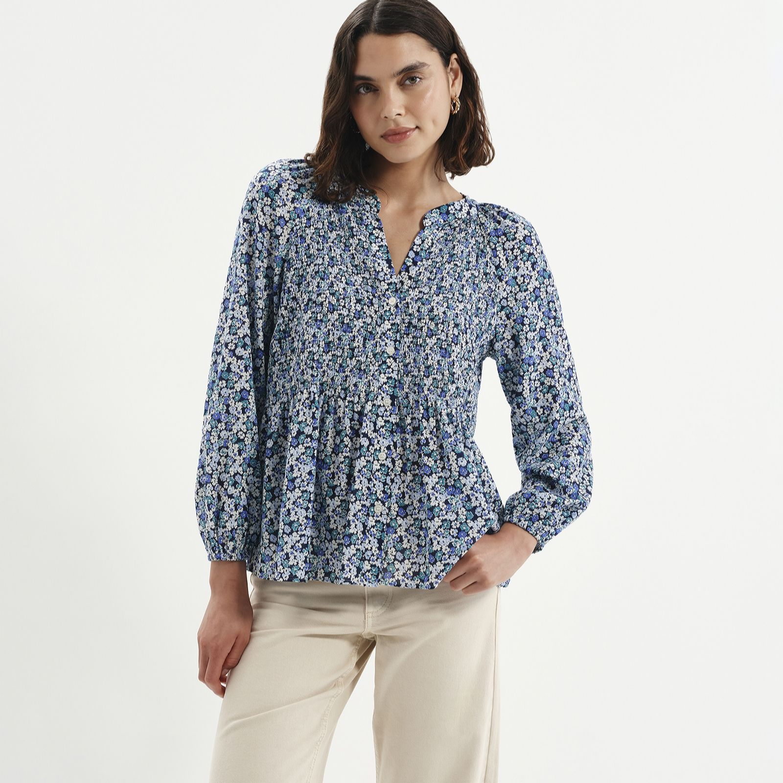 Finery Lonfon Martha Printed Floral Blouse