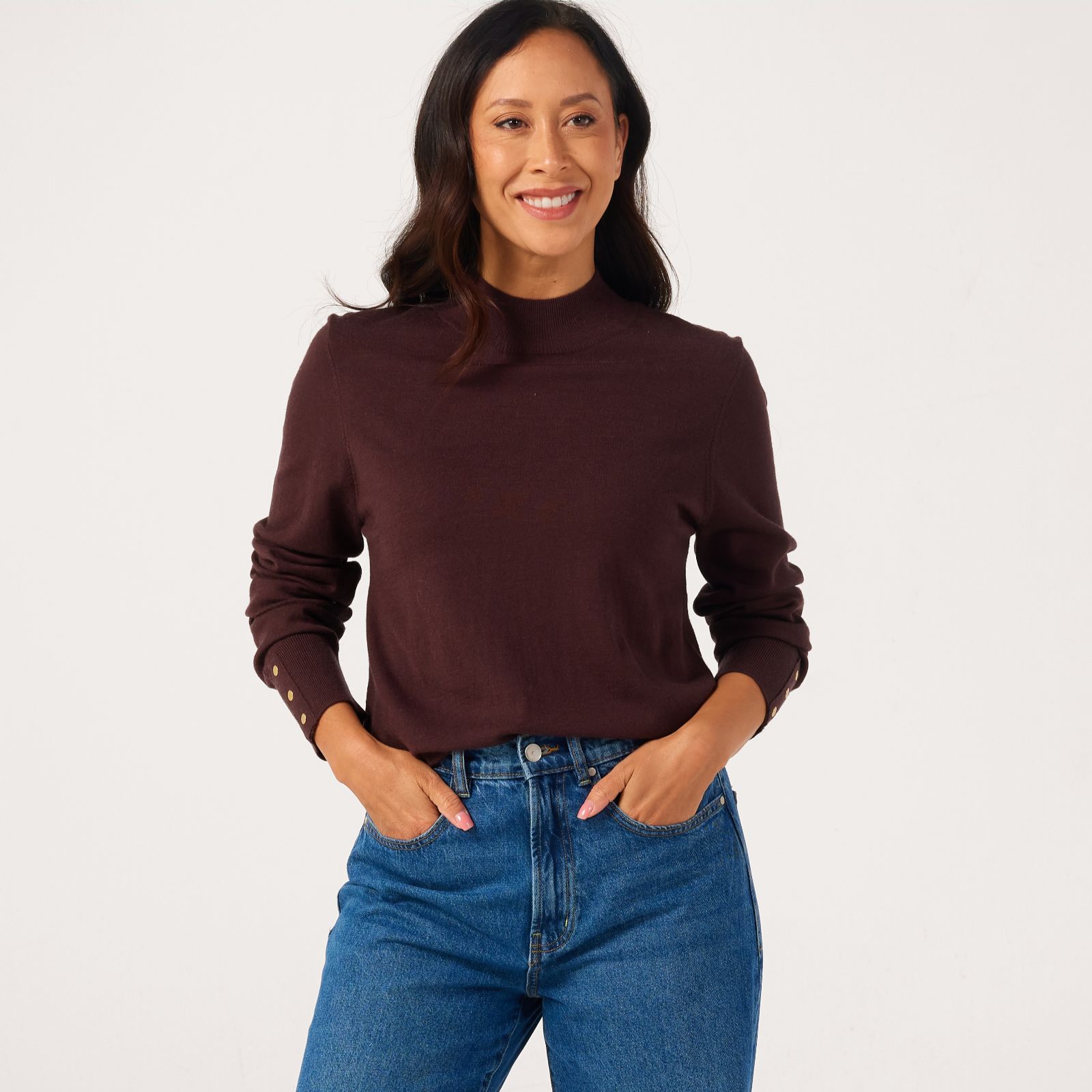 Denim Essentials High-Neck Jumper QVC UK