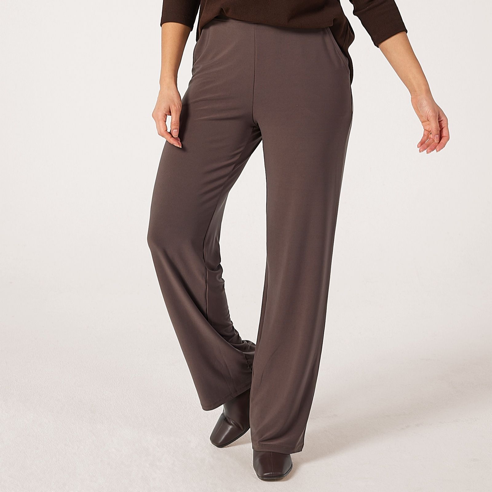 Kim & Co Deluxe Brazil Jersey Katy Tall Straight Leg Trousers with Pockets