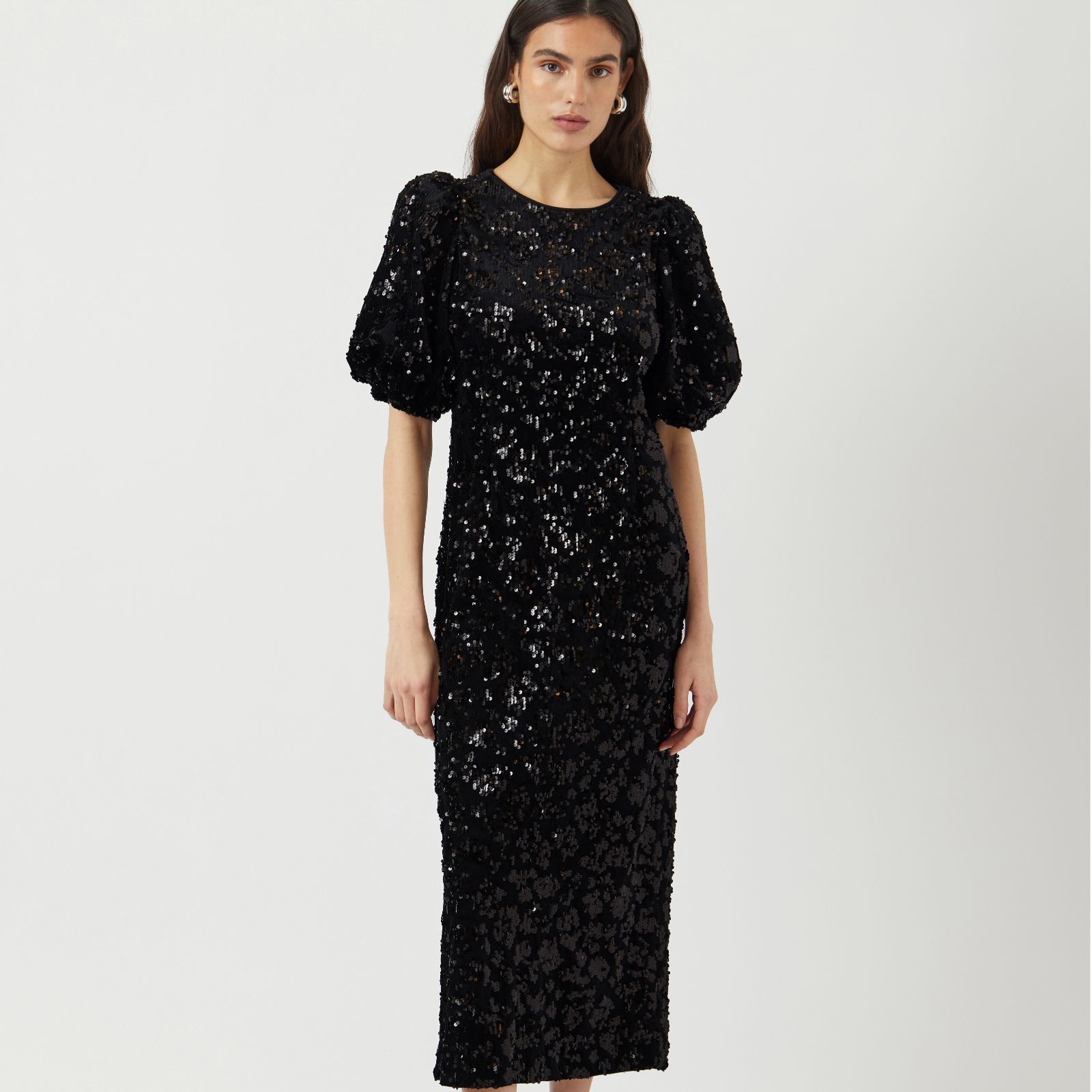 Yas Sofie Sequin Midi Dress