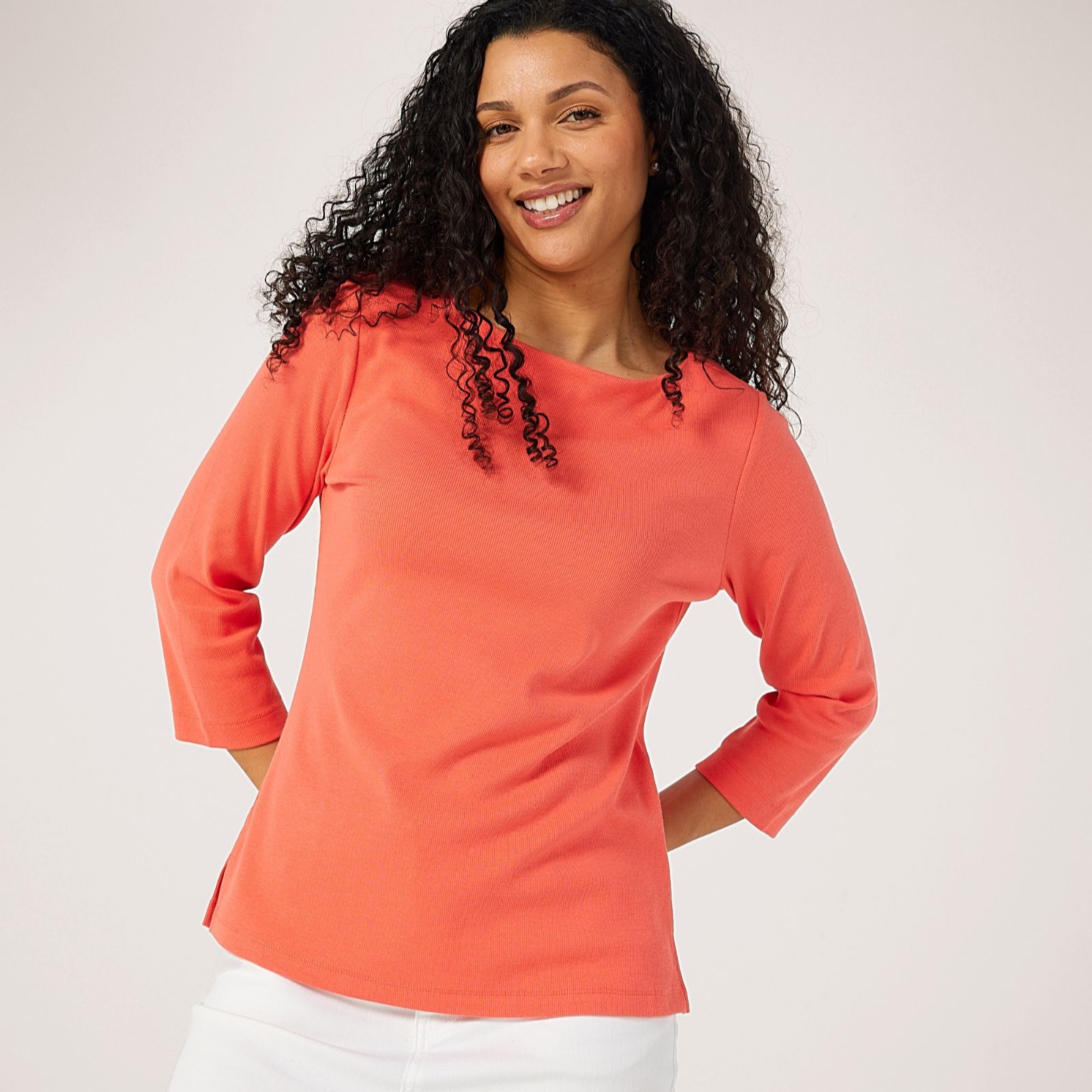 Ruth Langsford Boat Neck Ribbed Top