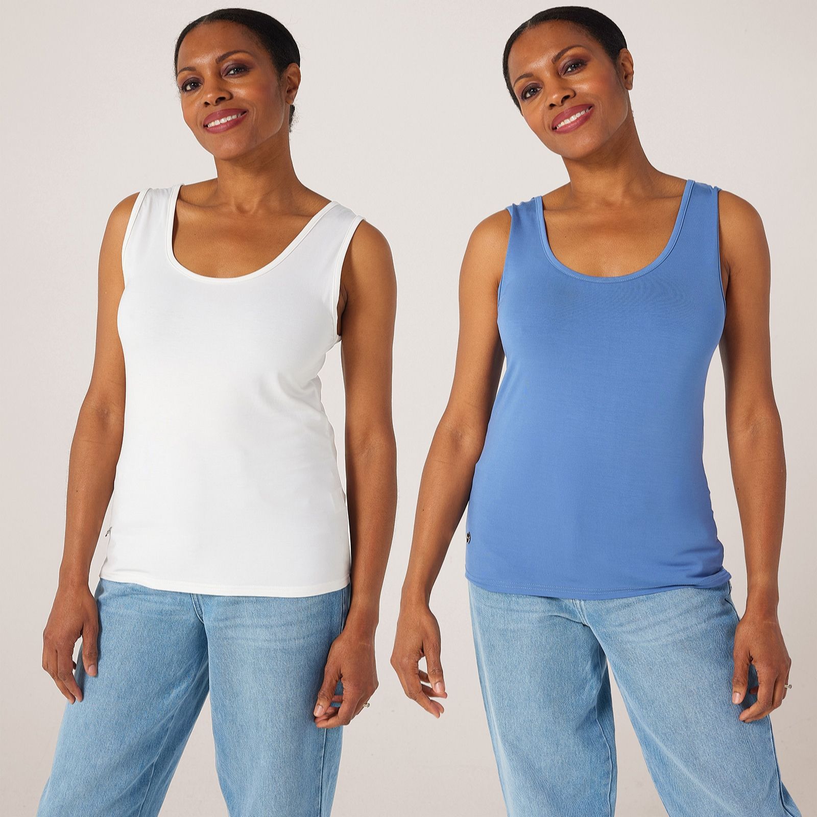 Malissa J Set of 2 Jersey Vests