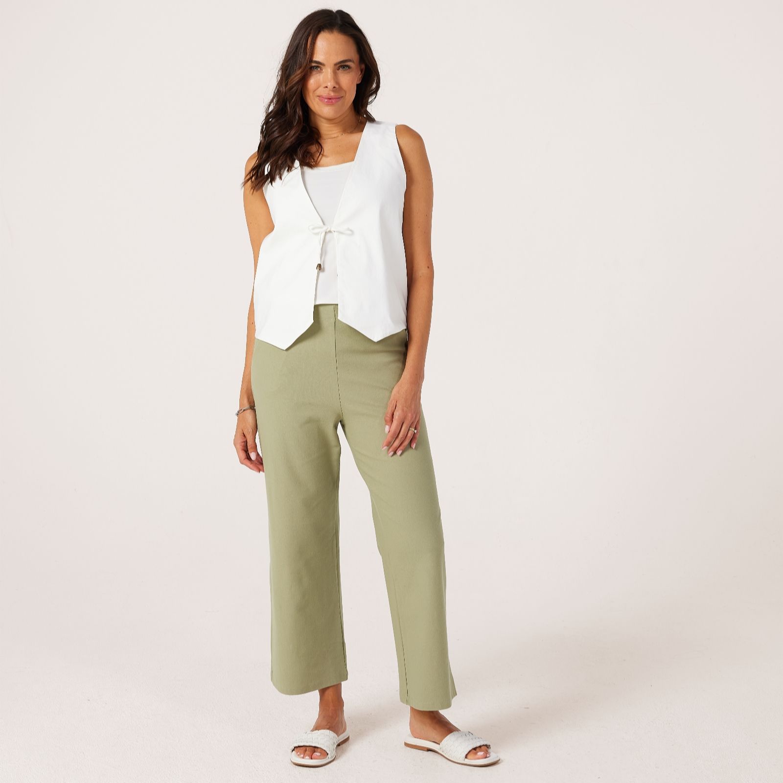 Kim & Co Deluxe Denim Knit Vivian Straight Ankle Standard Trousers