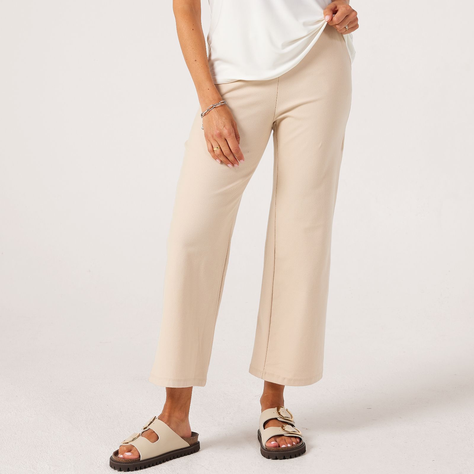Kim & Co Deluxe Denim Knit Vivian Straight Ankle Standard Trousers