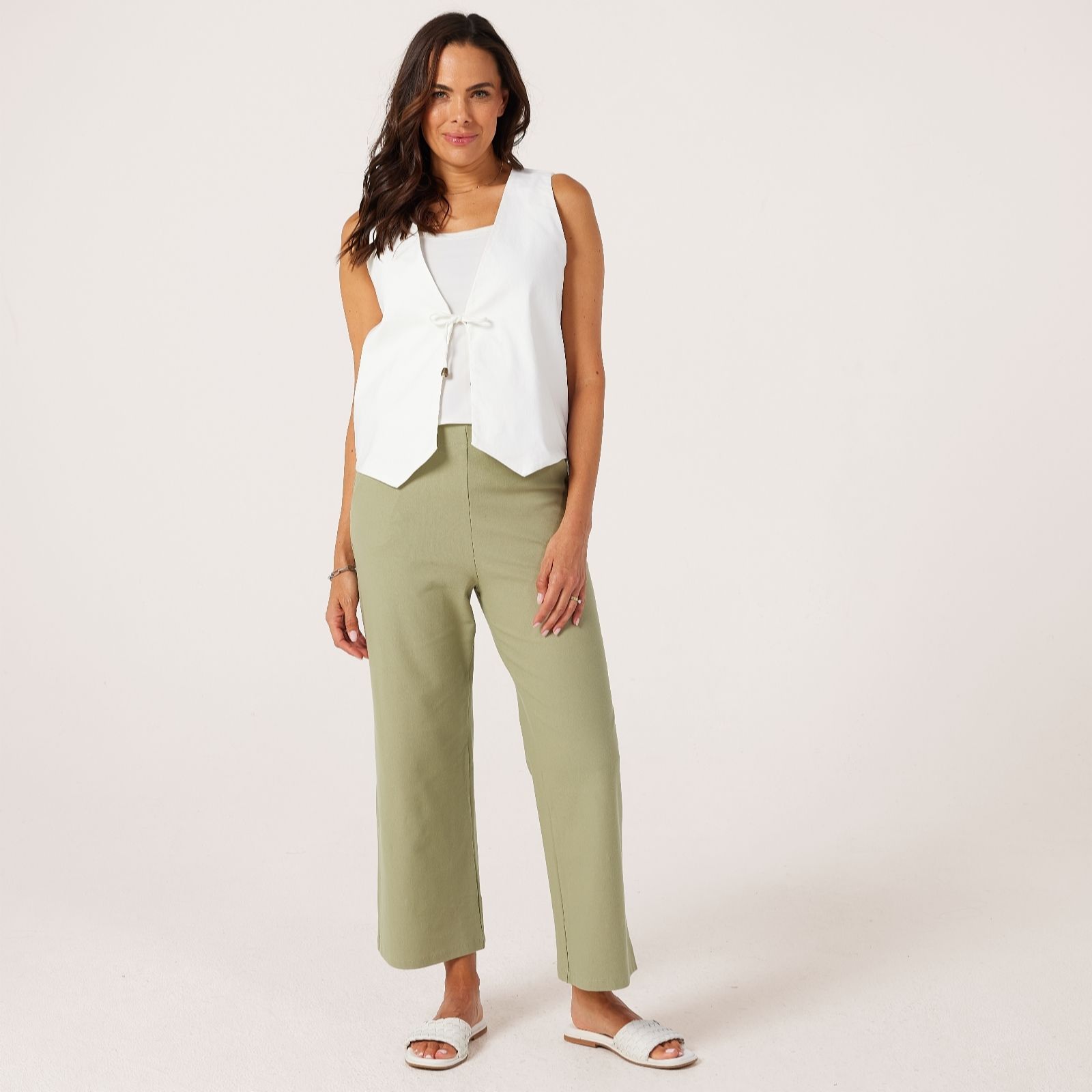 Kim & Co Deluxe Denim Knit Vivian Straight Ankle Standard Trousers