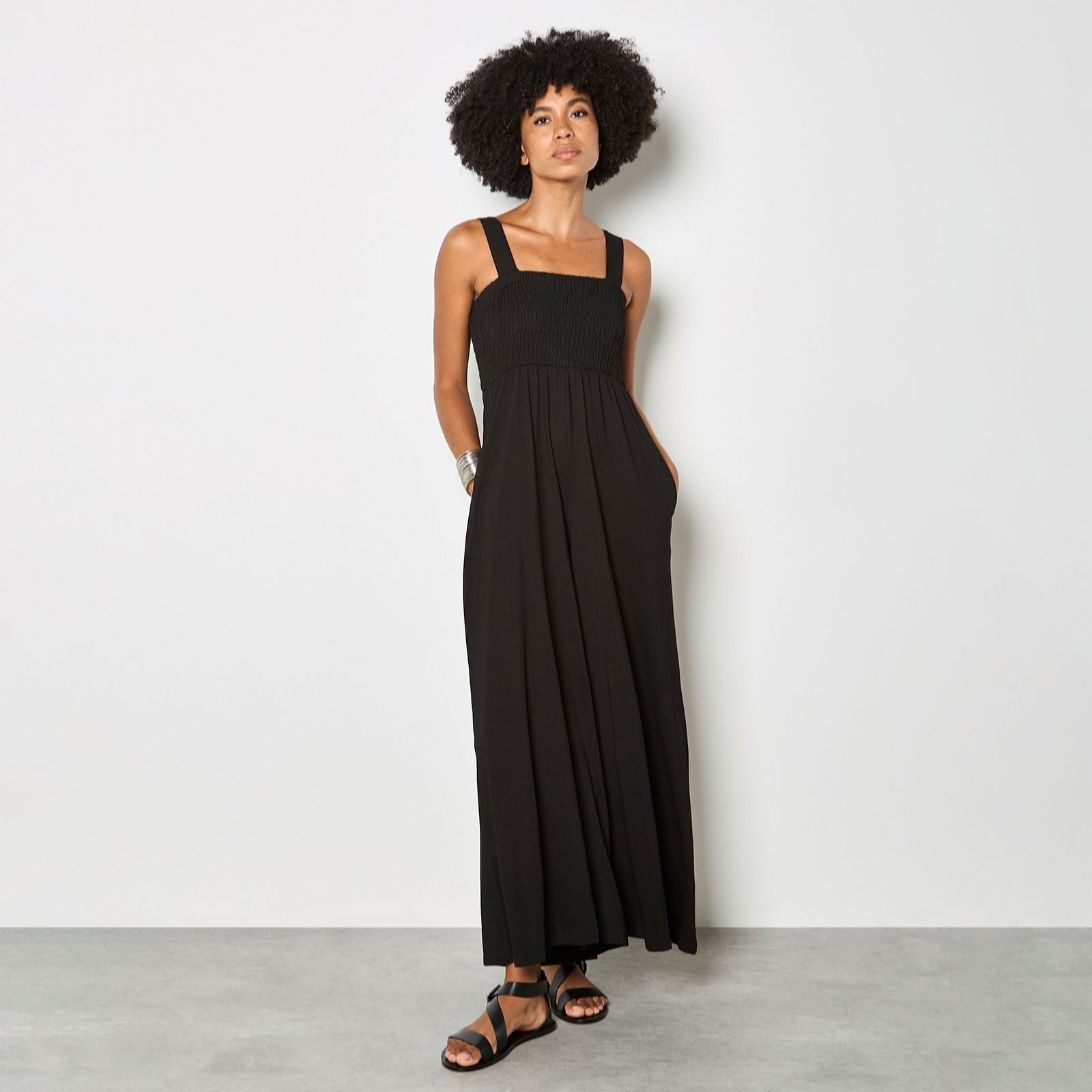 Apricot Smoked Jersey Slub Jumpsuit