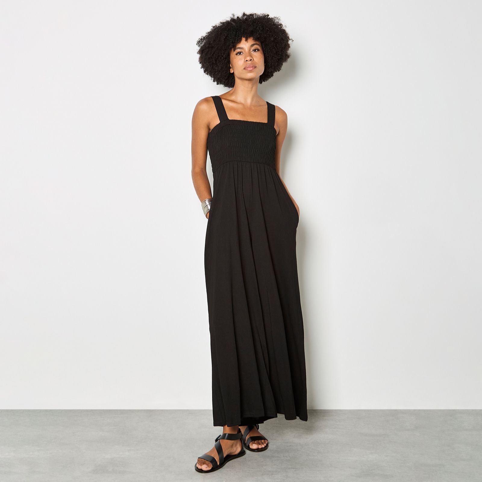 Apricot Smoked Jersey Slub Jumpsuit