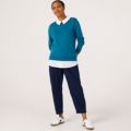 Denim & Co V Neck Shirt 2 in 1 Jumper