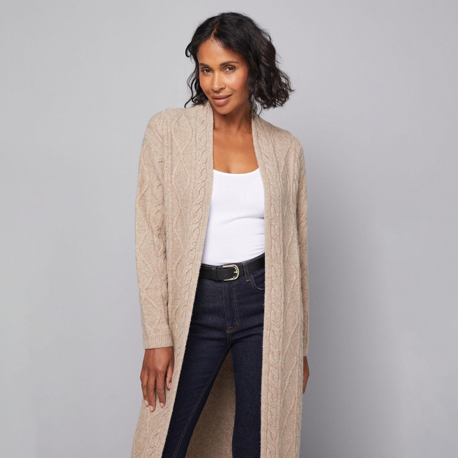 Wallis Longline Maxi Cable Cardigan
