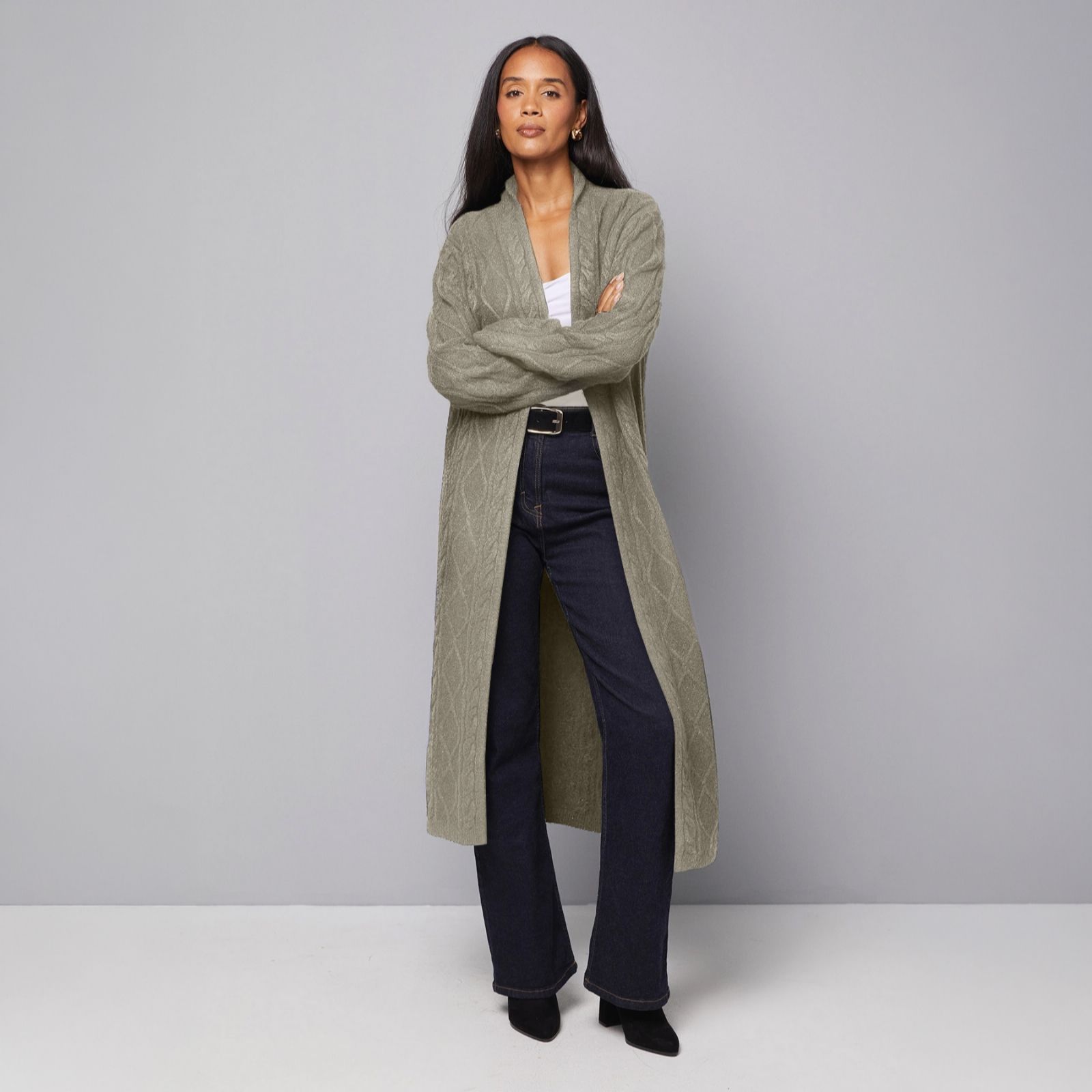 Wallis Longline Maxi Cable Cardigan