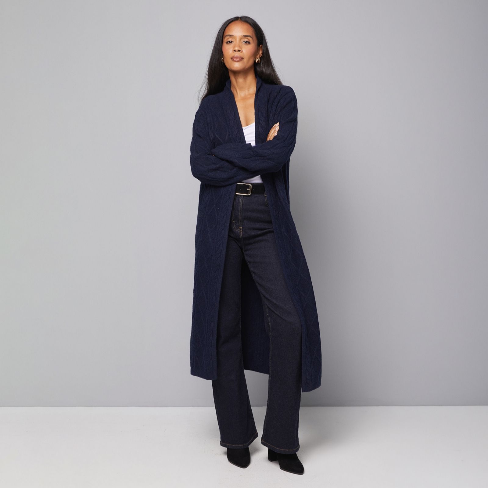 Wallis Longline Maxi Cable Cardigan