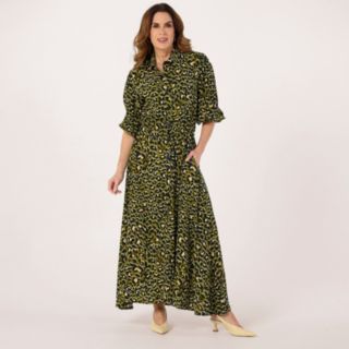 Helene Berman Animal Print Maxi Dress