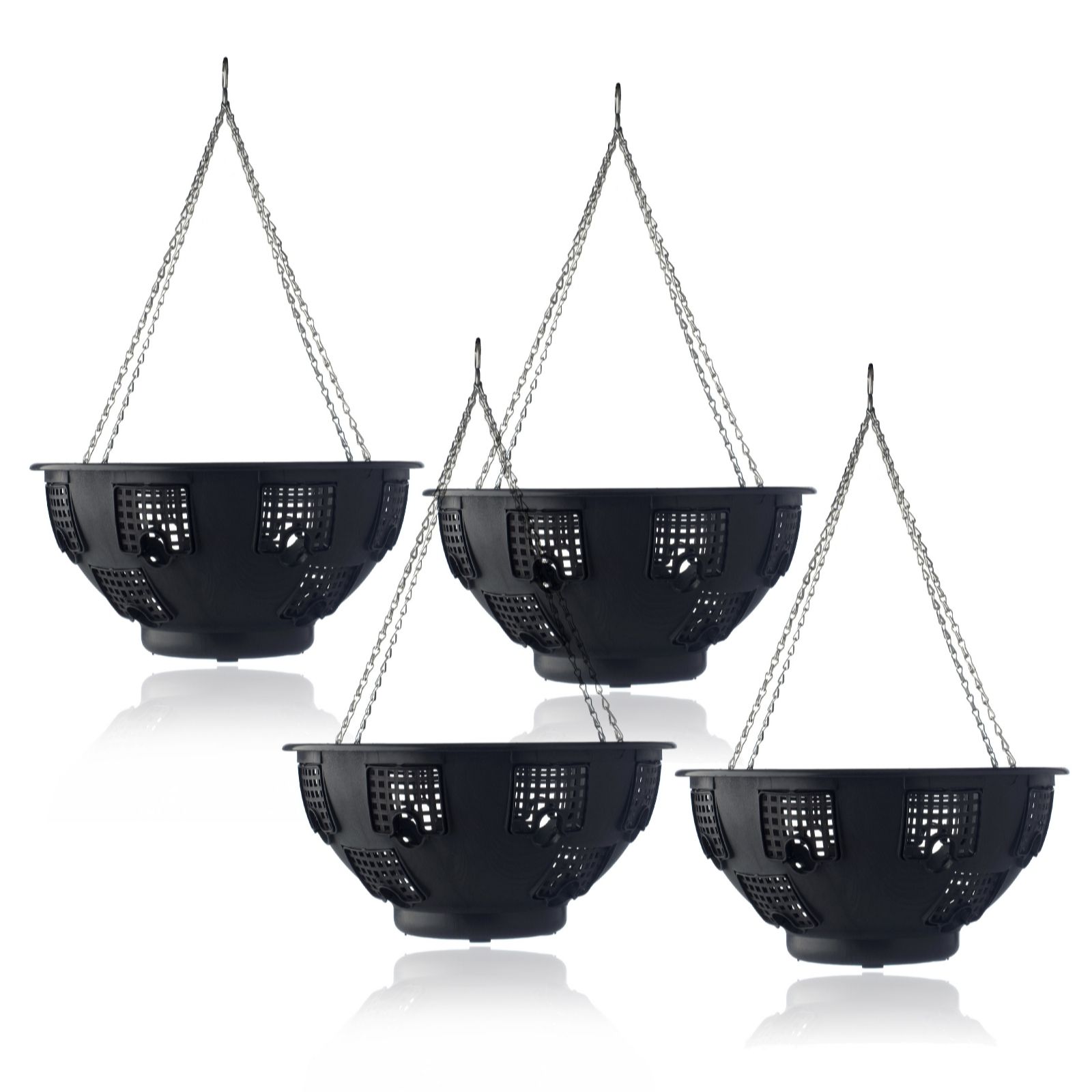 Set of 4 Easyfill Hanging Baskets QVC UK