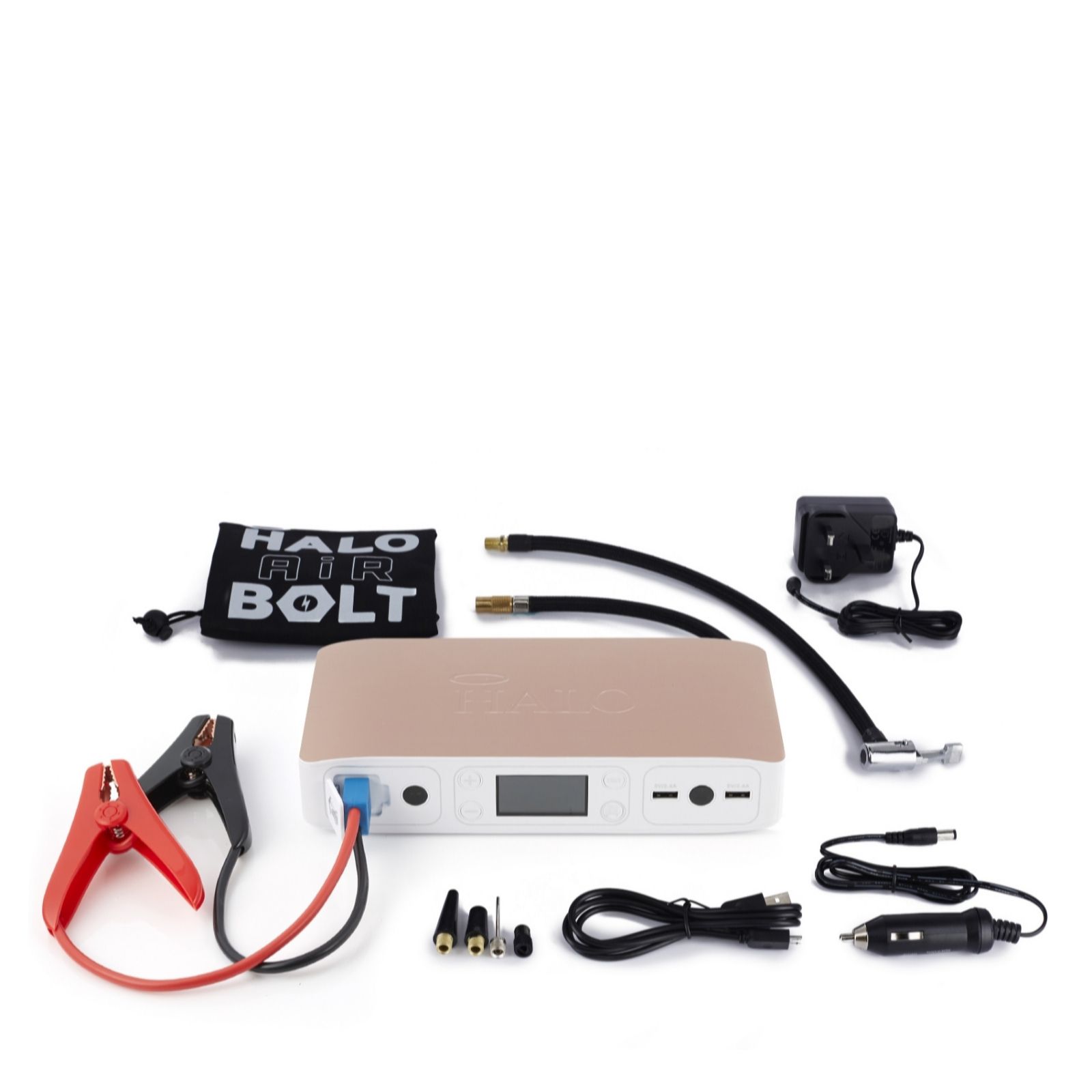 Halo Bolt Air 58830 Portable Charger with Car Jump Starter & Tyre Pump - QVC UK