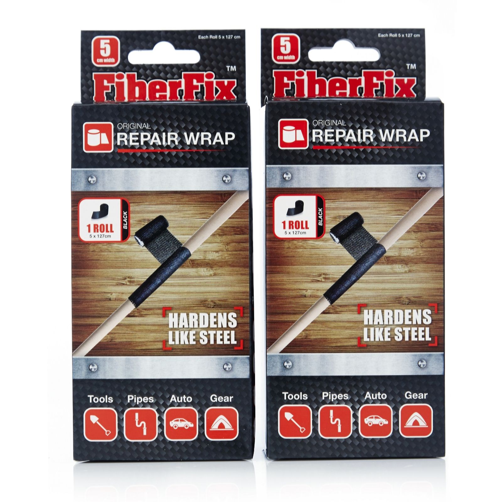 FiberFix Set of 2 Rolls of MultiPurpose Adhesive Repair Wrap QVC UK