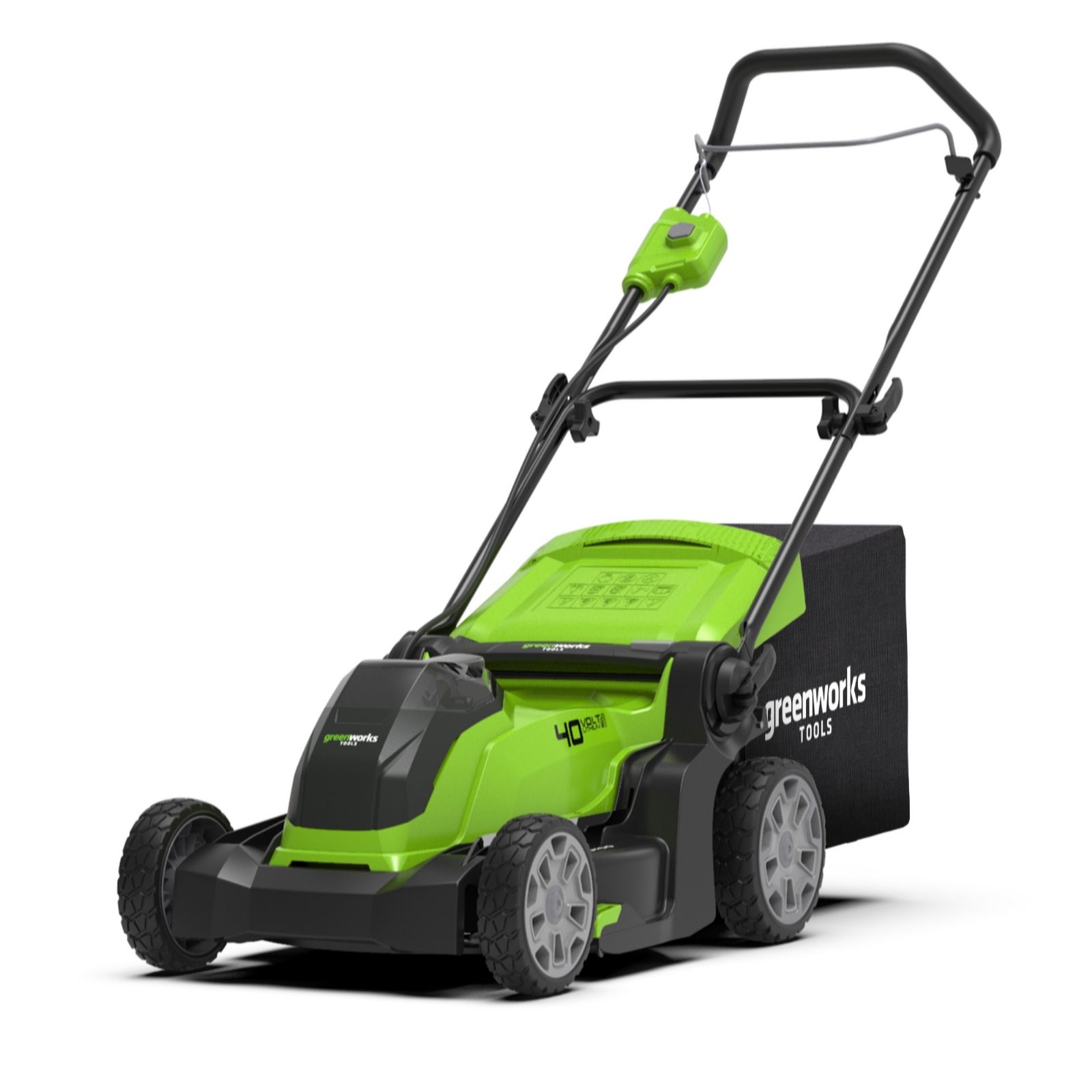 Greenworks 40V 41cm Cordless Lawn Mower with 2.0Ah Battery - QVC UK