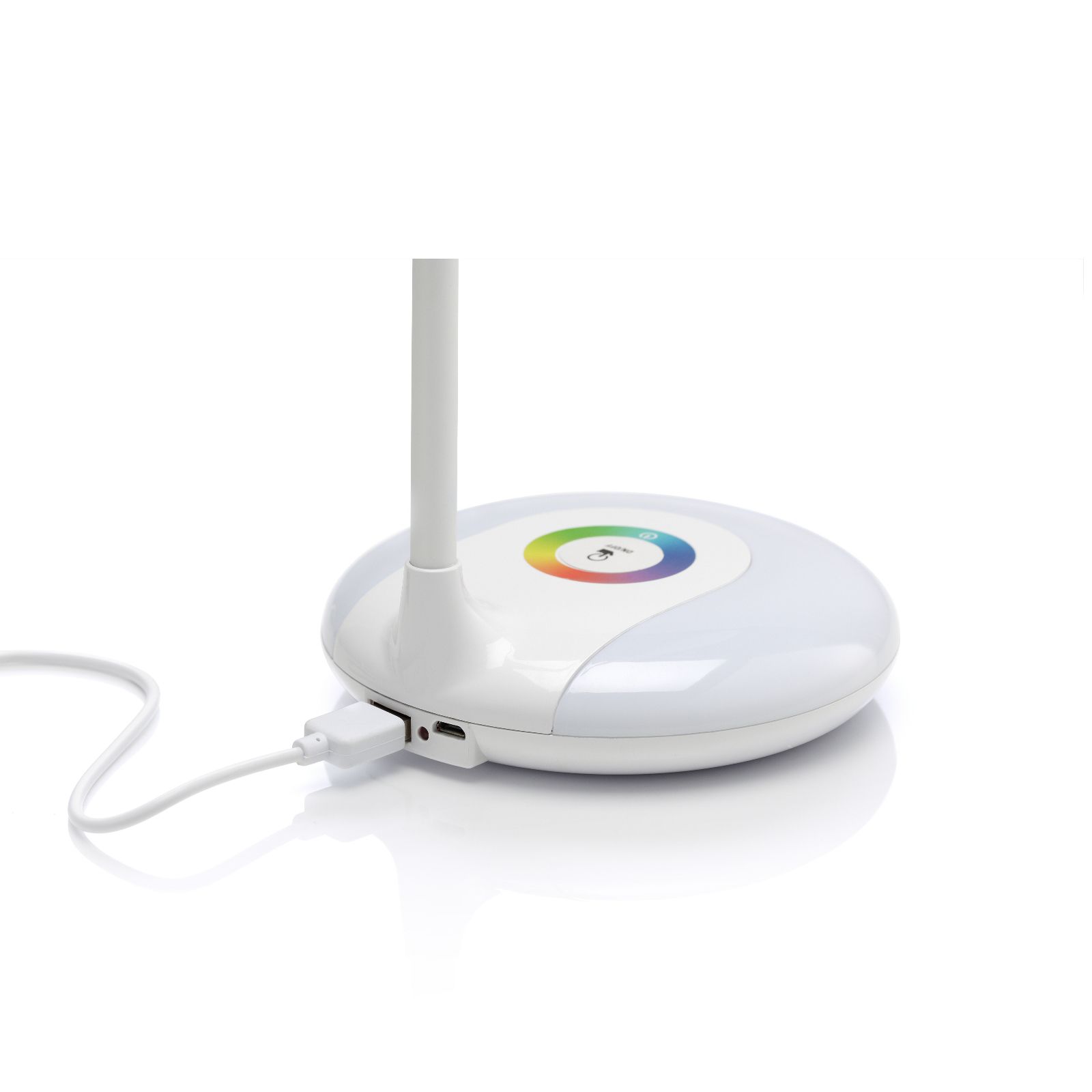 Auraglow Set of 2 Rechargeable Desk Lamps with Colour Changing Base