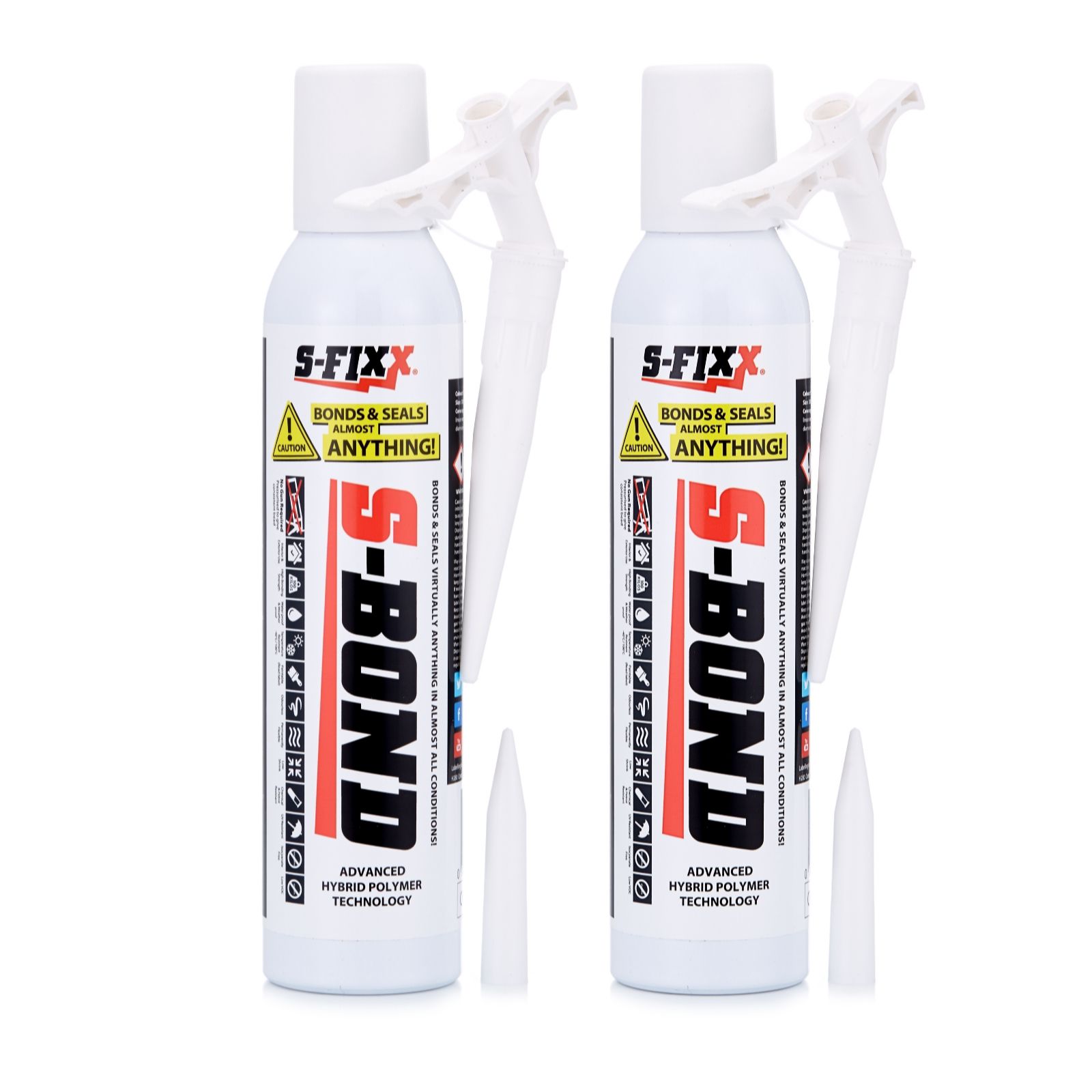  SFIXX Set of 2 200ml S-Bond No Gun with Easy Flow Formula - 517645