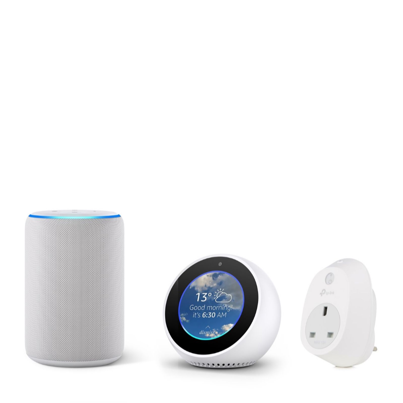 Amazon Echo Plus Echo Spot With Smart Plug Qvc Uk