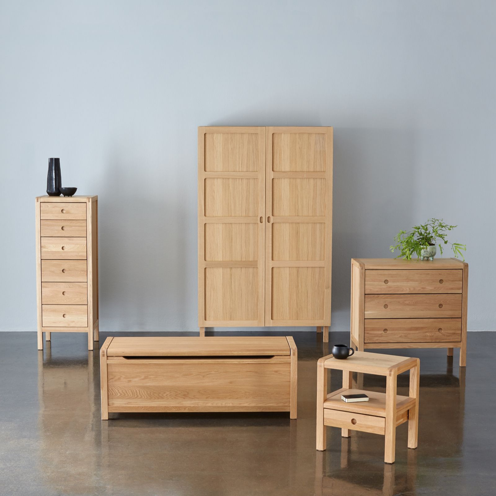 Habitat Radius Oak 1 Drawer Bedside Table QVC UK